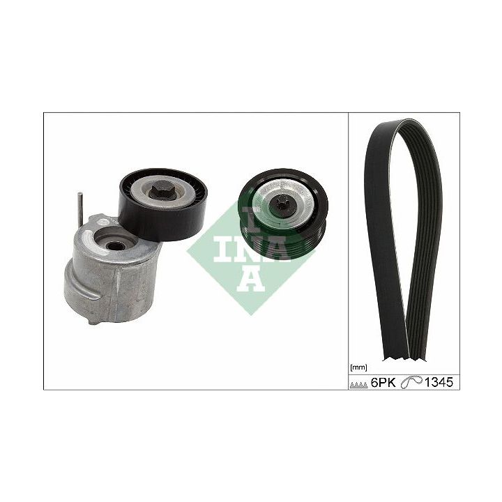 V formos rumbuotas diržas, komplektas INA 529 0459 10