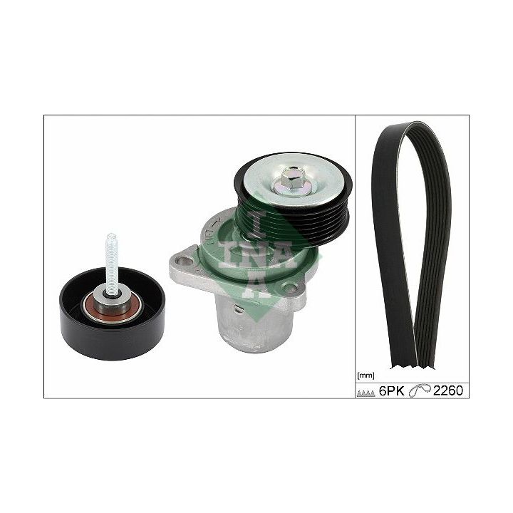 V formos rumbuotas diržas, komplektas INA 529 0461 10