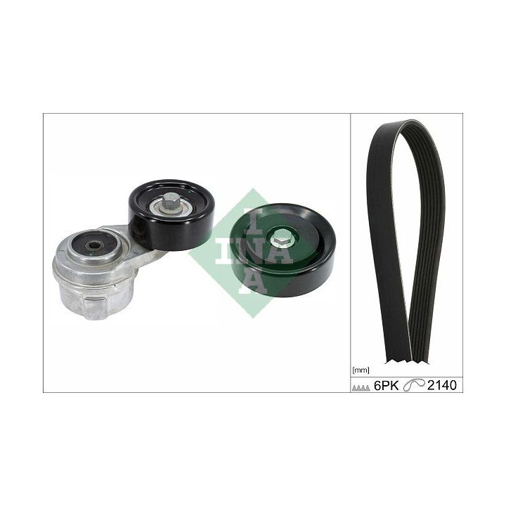 V formos rumbuotas diržas, komplektas INA 529 0497 10