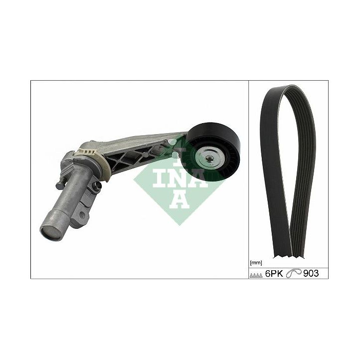 V formos rumbuotas diržas, komplektas INA 529 0504 10