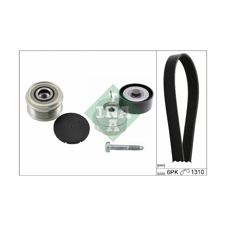 V formos rumbuotas diržas, komplektas INA 529 0506 20