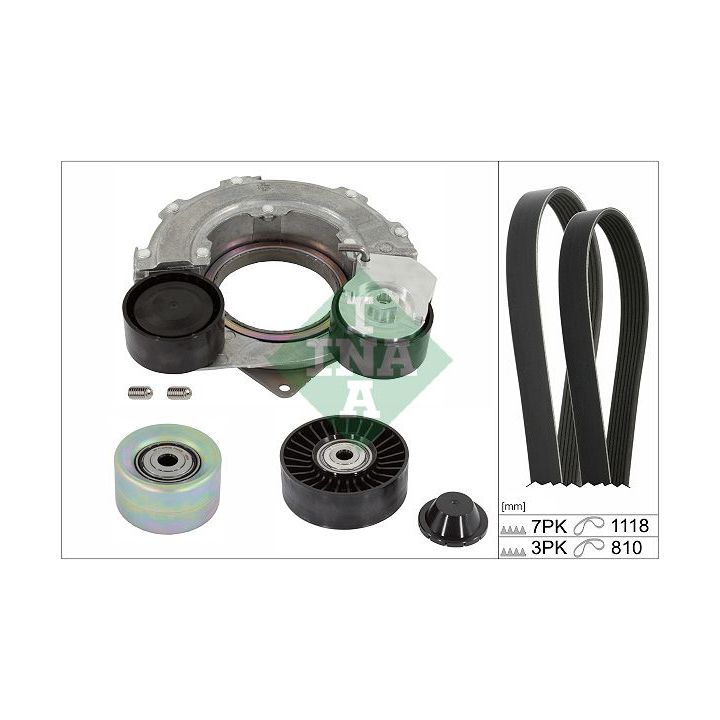 V formos rumbuotas diržas, komplektas INA 529 0508 10