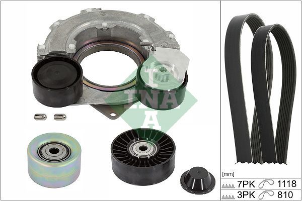 V formos rumbuotas diržas, komplektas INA 529 0508 10