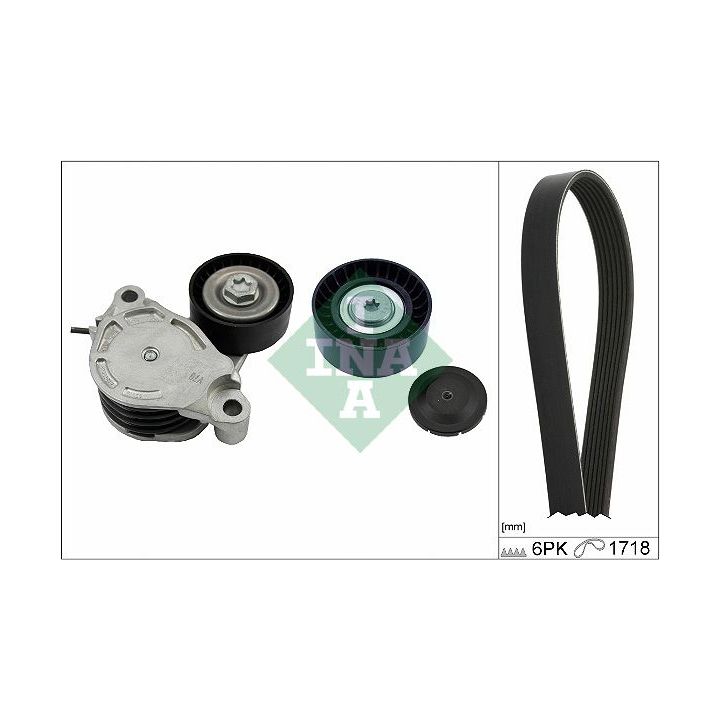 V formos rumbuotas diržas, komplektas INA 529 0516 10