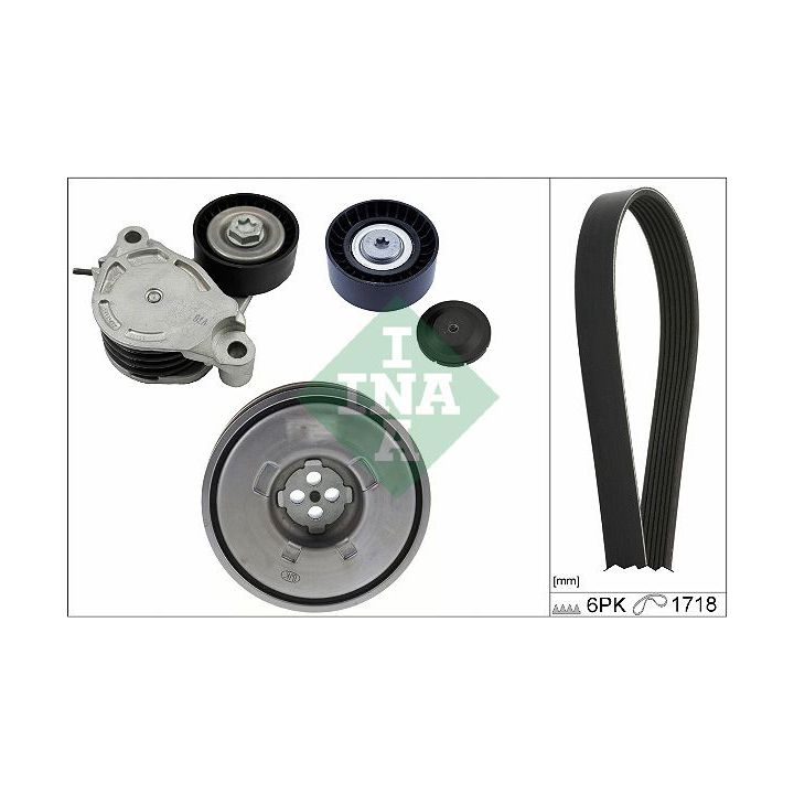 V formos rumbuotas diržas, komplektas INA 529 0516 20