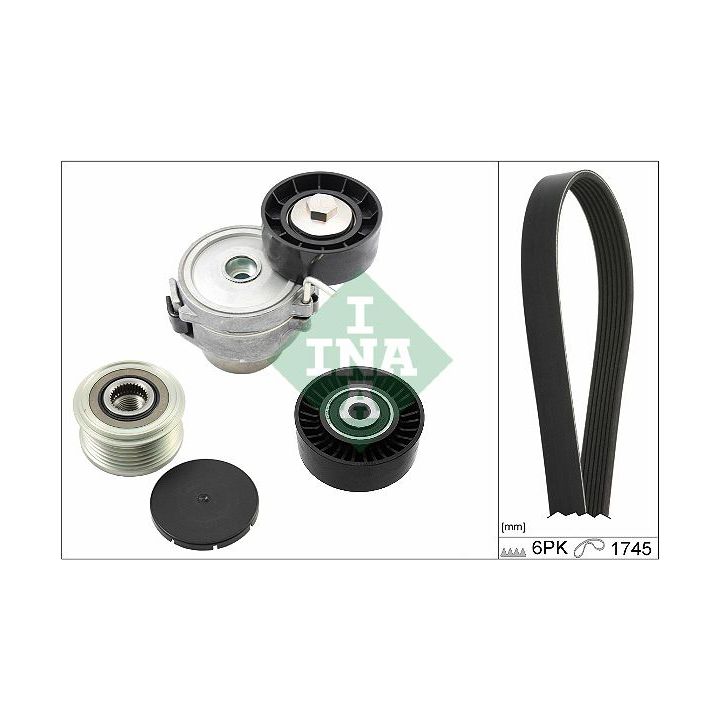 V formos rumbuotas diržas, komplektas INA 529 0518 20