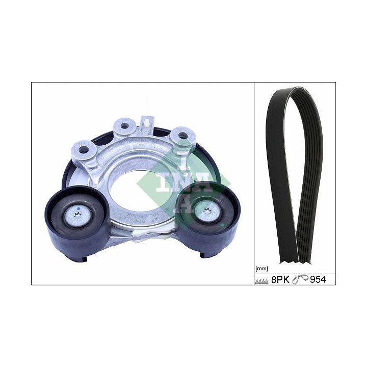 V formos rumbuotas diržas, komplektas INA 529 0522 10