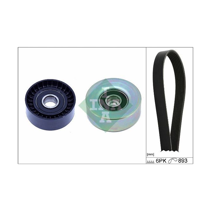 V formos rumbuotas diržas, komplektas INA 529 0532 10