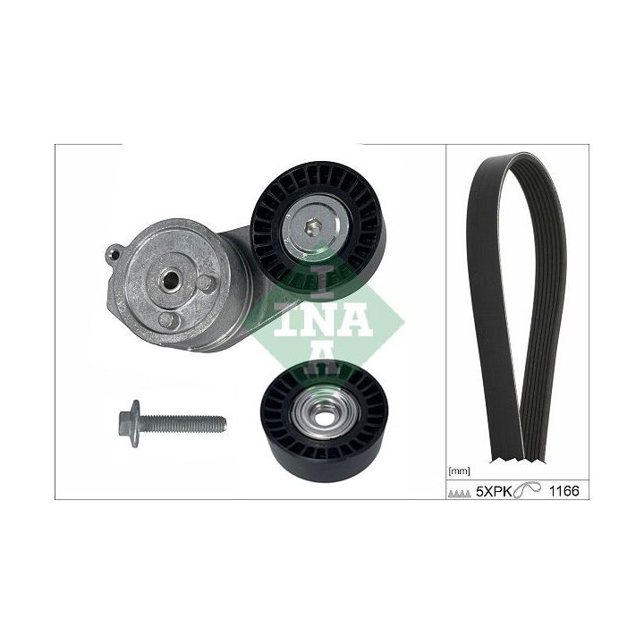 V formos rumbuotas diržas, komplektas INA 529 0536 10