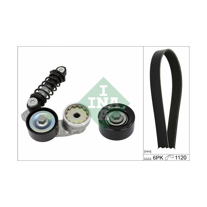 V formos rumbuotas diržas, komplektas INA 529 0546 10