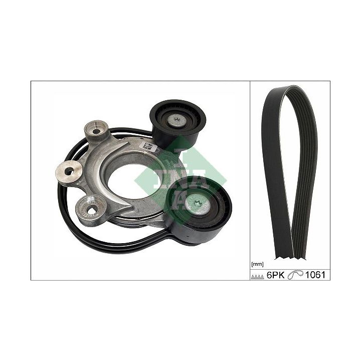 V formos rumbuotas diržas, komplektas INA 529 0556 10