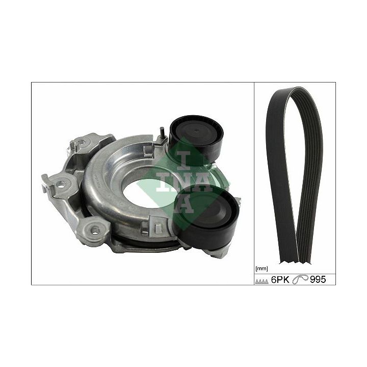 V formos rumbuotas diržas, komplektas INA 529 0563 10