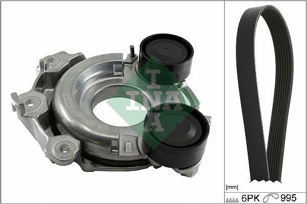 V formos rumbuotas diržas, komplektas INA 529 0563 10