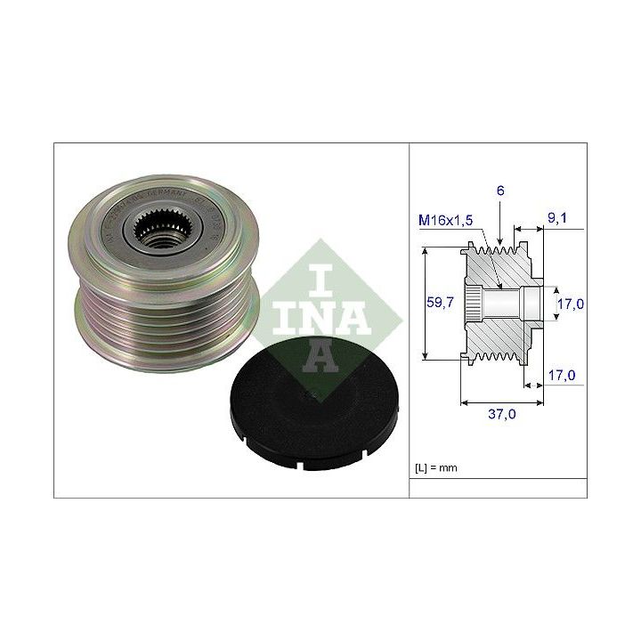Laisvos eigos sankaba, kint. sr. generatorius INA 535 0017 10