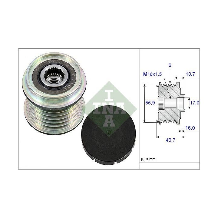 Laisvos eigos sankaba, kint. sr. generatorius INA 535 0028 10