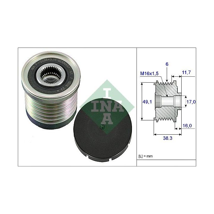 Laisvos eigos sankaba, kint. sr. generatorius INA 535 0030 10