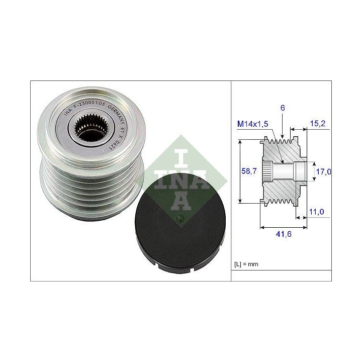 Laisvos eigos sankaba, kint. sr. generatorius INA 535 0031 10