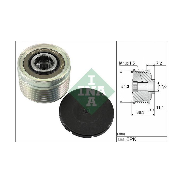 Laisvos eigos sankaba, kint. sr. generatorius INA 535 0039 10