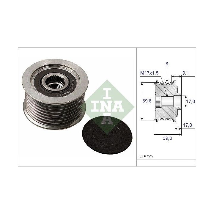 Laisvos eigos sankaba, kint. sr. generatorius INA 535 0049 10