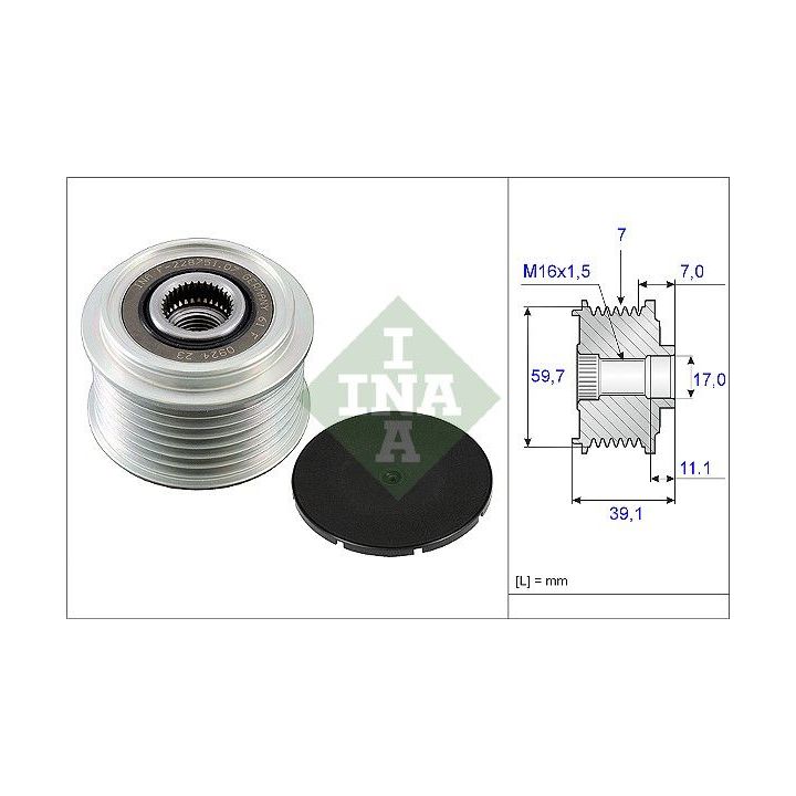 Laisvos eigos sankaba, kint. sr. generatorius INA 535 0053 10
