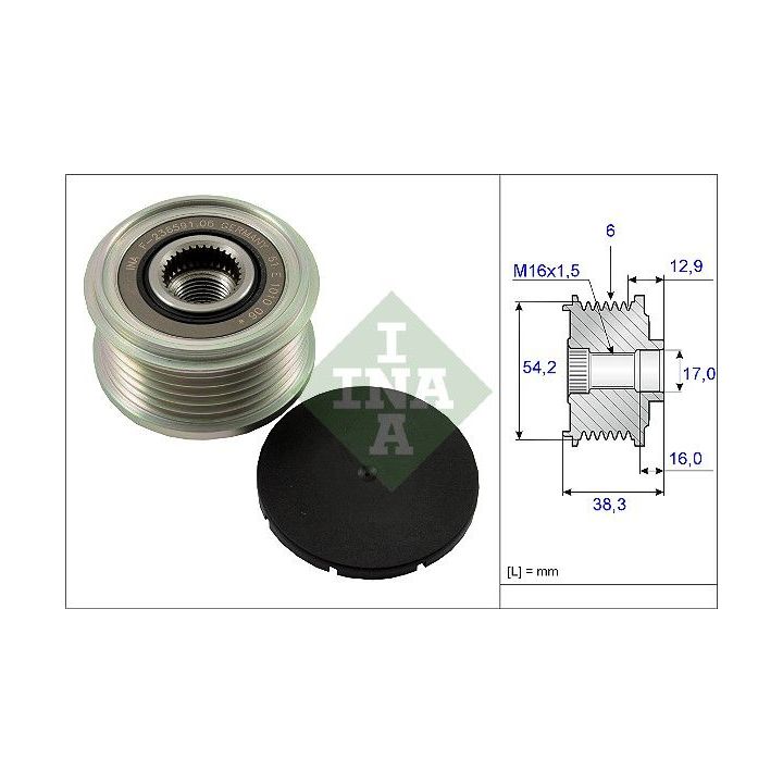 Laisvos eigos sankaba, kint. sr. generatorius INA 535 0062 10