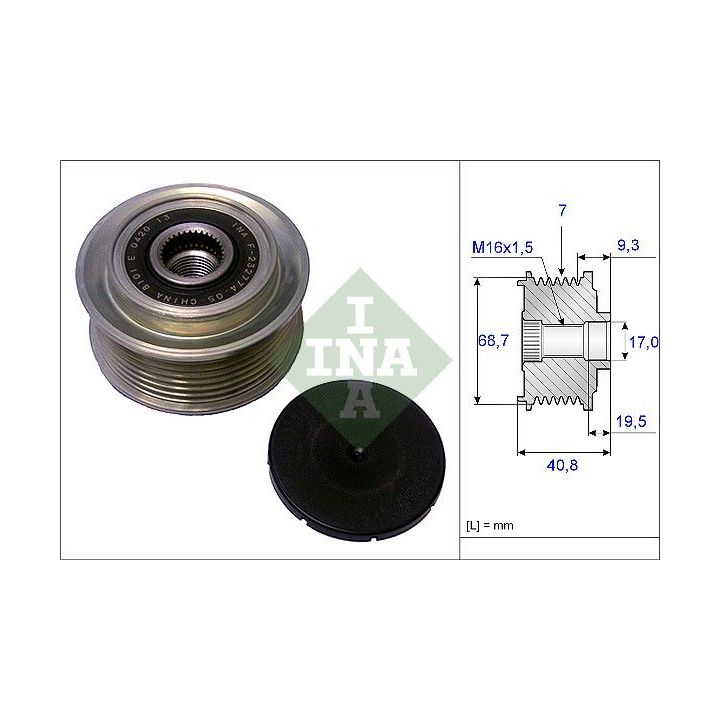 Laisvos eigos sankaba, kint. sr. generatorius INA 535 0079 10