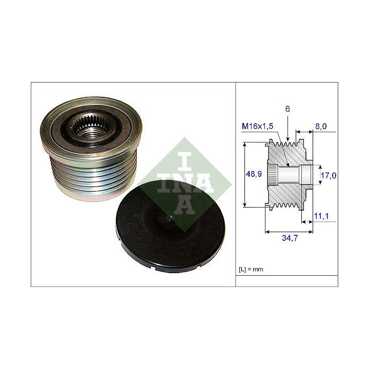 Laisvos eigos sankaba, kint. sr. generatorius INA 535 0088 10