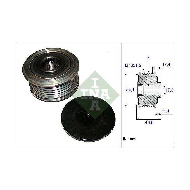 Laisvos eigos sankaba, kint. sr. generatorius INA 535 0089 10