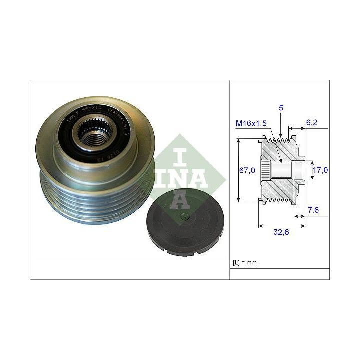 Laisvos eigos sankaba, kint. sr. generatorius INA 535 0097 10