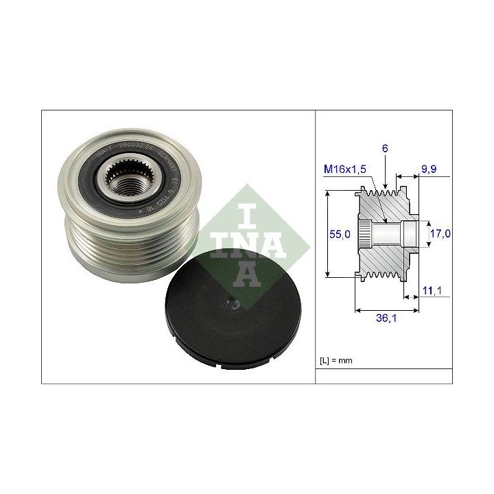 Laisvos eigos sankaba, kint. sr. generatorius INA 535 0103 10