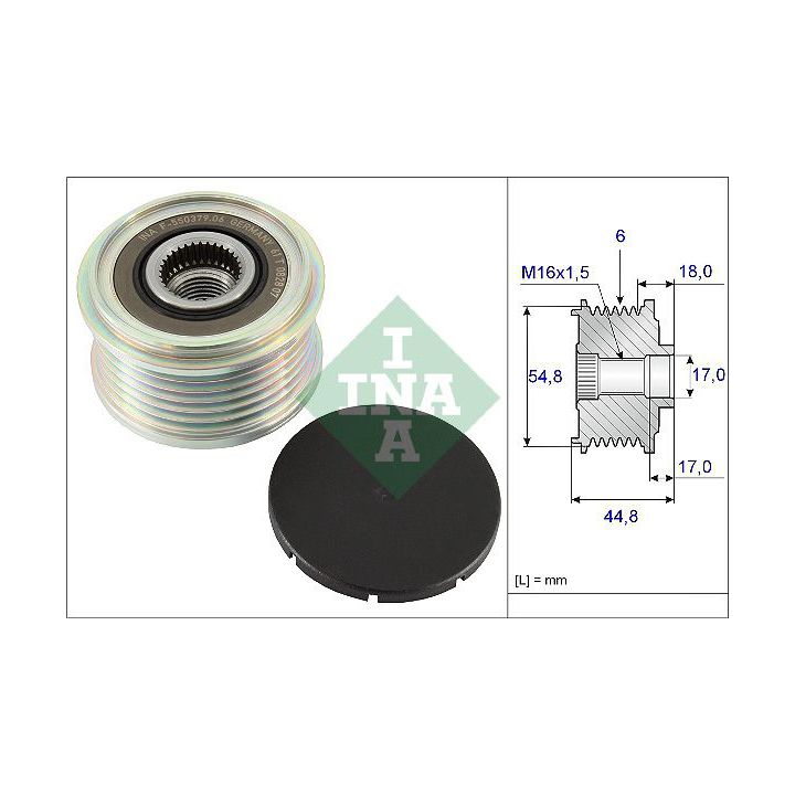 Laisvos eigos sankaba, kint. sr. generatorius INA 535 0114 10