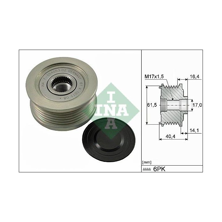 Laisvos eigos sankaba, kint. sr. generatorius INA 535 0115 10