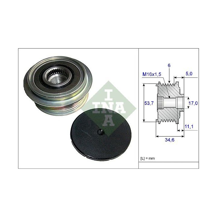 Laisvos eigos sankaba, kint. sr. generatorius INA 535 0125 10