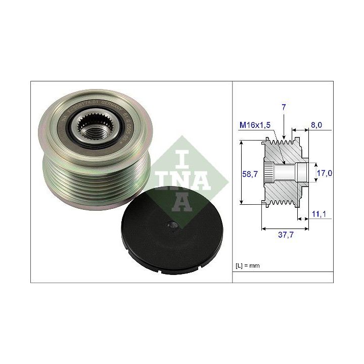 Laisvos eigos sankaba, kint. sr. generatorius INA 535 0128 10