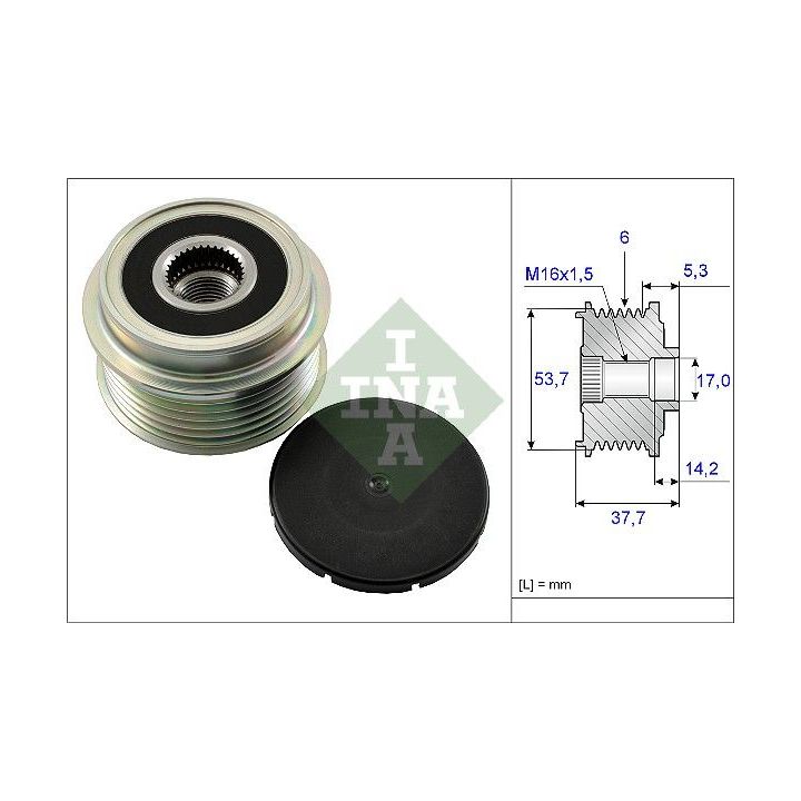 Laisvos eigos sankaba, kint. sr. generatorius INA 535 0132 10