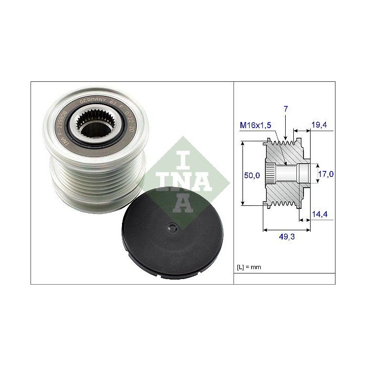 Laisvos eigos sankaba, kint. sr. generatorius INA 535 0140 10