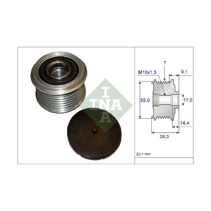Laisvos eigos sankaba, kint. sr. generatorius INA 535 0142 10