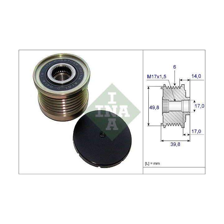 Laisvos eigos sankaba, kint. sr. generatorius INA 535 0146 10