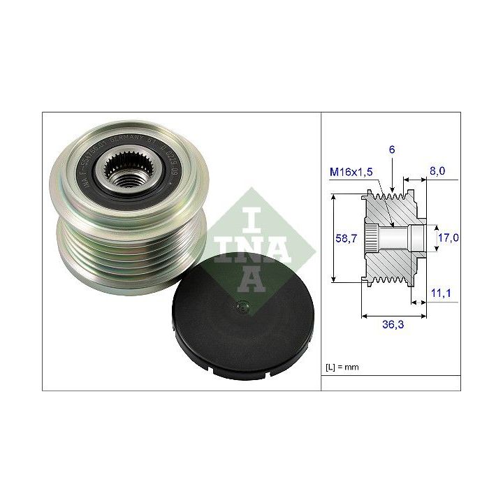 Laisvos eigos sankaba, kint. sr. generatorius INA 535 0160 10