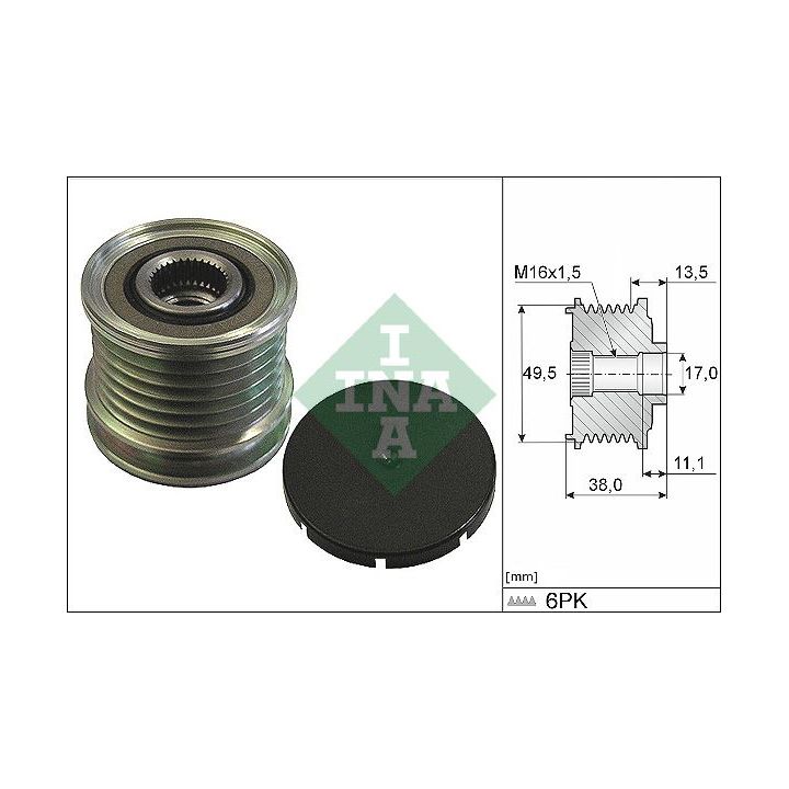 Laisvos eigos sankaba, kint. sr. generatorius INA 535 0166 10