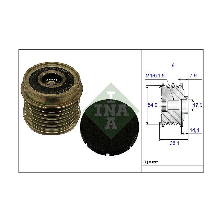 Laisvos eigos sankaba, kint. sr. generatorius INA 535 0176 10