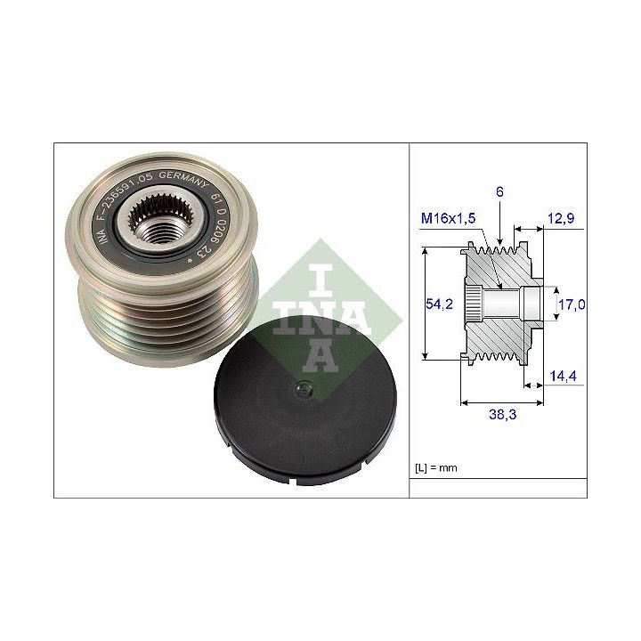 Laisvos eigos sankaba, kint. sr. generatorius INA 535 0194 10