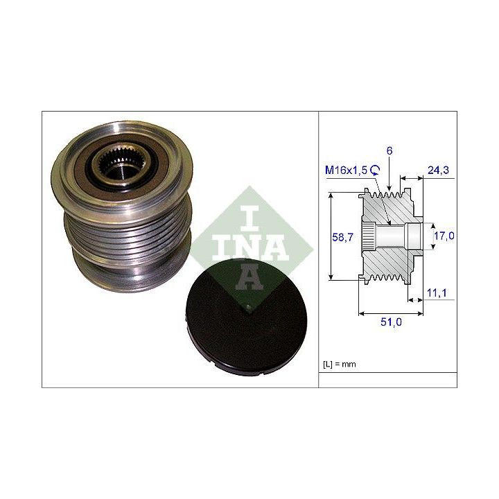 Laisvos eigos sankaba, kint. sr. generatorius INA 535 0200 10