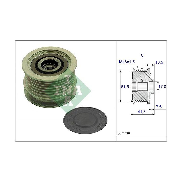 Laisvos eigos sankaba, kint. sr. generatorius INA 535 0234 10