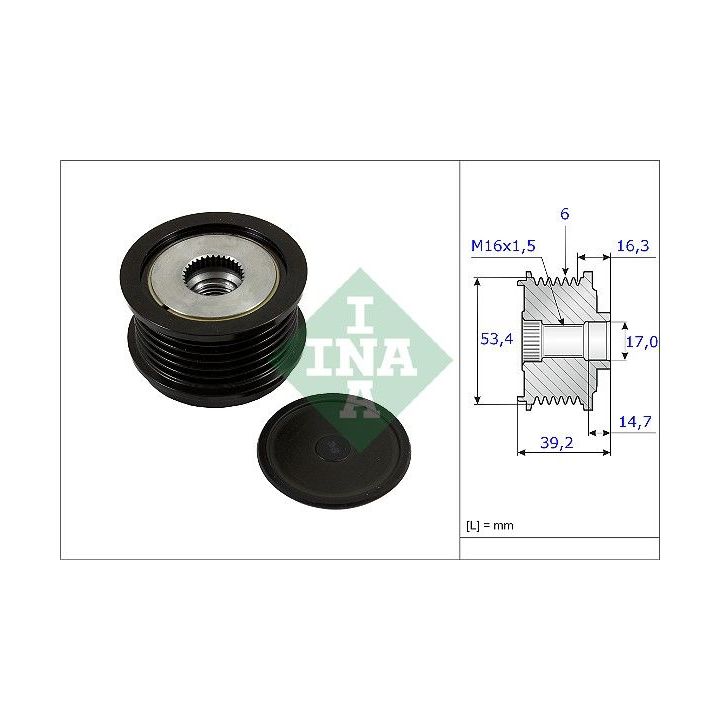 Laisvos eigos sankaba, kint. sr. generatorius INA 535 0236 10