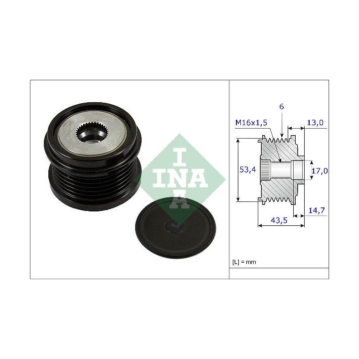 Laisvos eigos sankaba, kint. sr. generatorius INA 535 0237 10