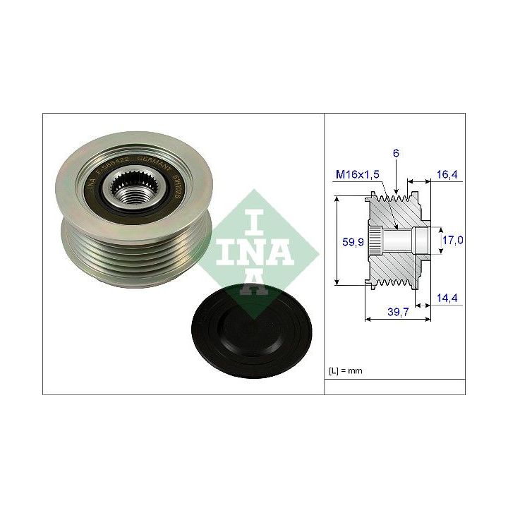 Laisvos eigos sankaba, kint. sr. generatorius INA 535 0241 10