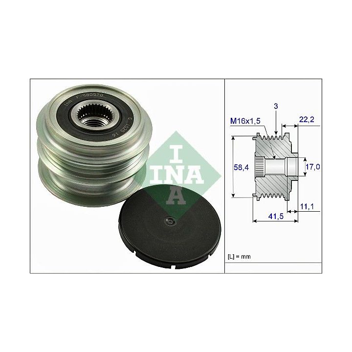 Laisvos eigos sankaba, kint. sr. generatorius INA 535 0269 10
