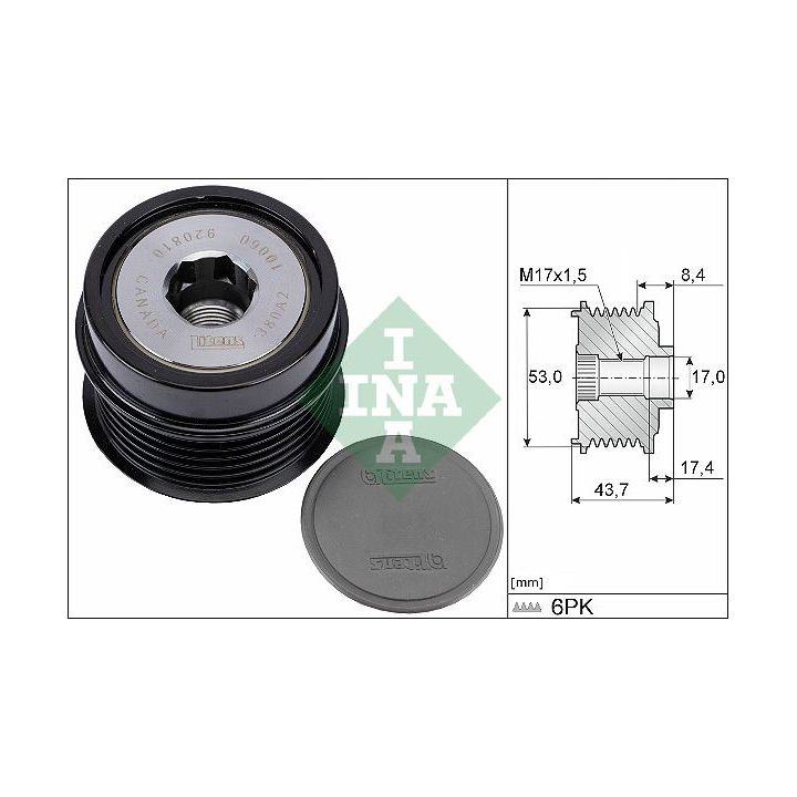 Laisvos eigos sankaba, kint. sr. generatorius INA 535 0281 10