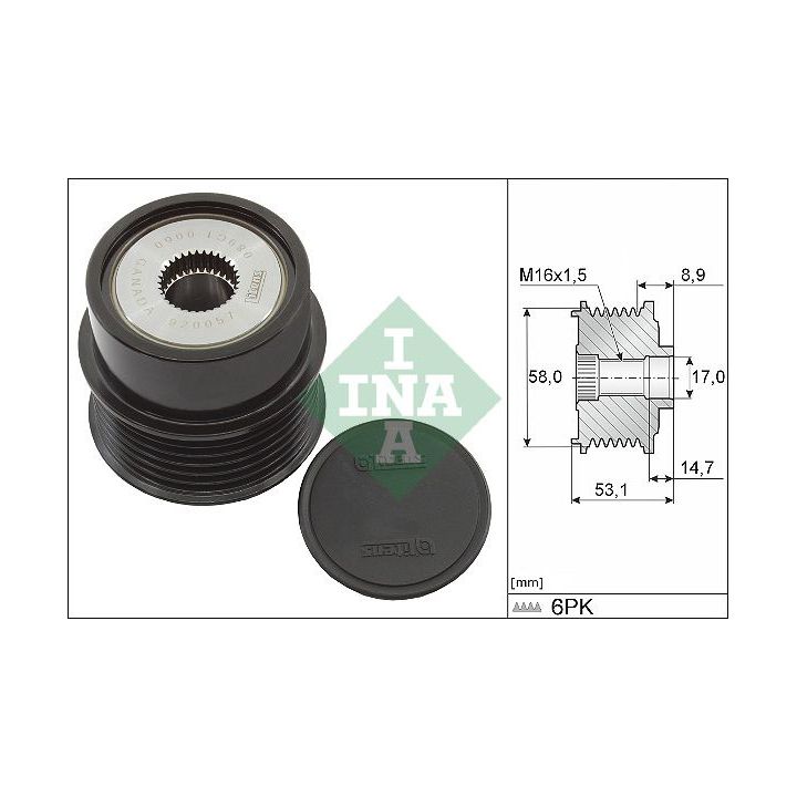 Laisvos eigos sankaba, kint. sr. generatorius INA 535 0326 10